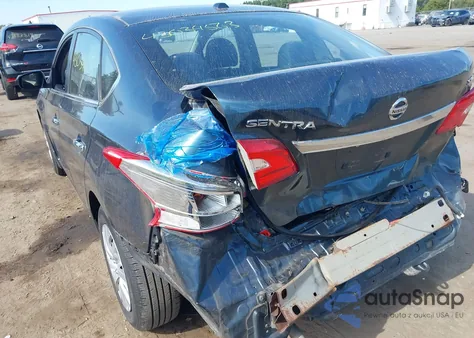 2016 Nissan Sentra z USA, uszkodzony, nr VIN 3N18B7AP8GY312069